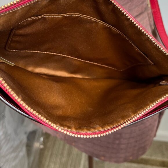 Coach Red Leather Madison East West Swingpack Crossbody Bag Purse - Picture 8 of 11